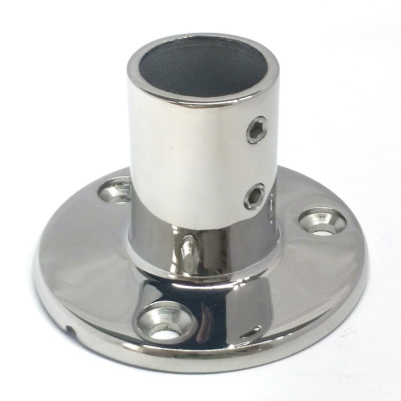 keehui Heavy Duty 316 Stainless Steel Marine Grade Casting Boat Hand Railing Fittings 1'' Round Base 90 Degree Tube Base - Image 1